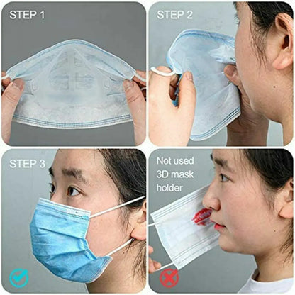 3D Face Mask Bracket Mouth Separate Inner Stand Holder Breathing Space Frame