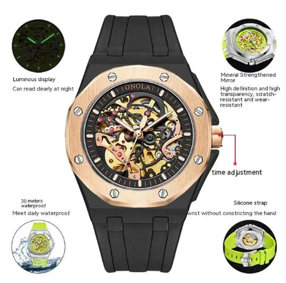 ONOLA Automatic Mechanical Skeleton Watch