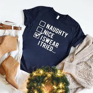 I Swear I Tried Shirt, Funny Christmas Shirts, Christmas Shirt