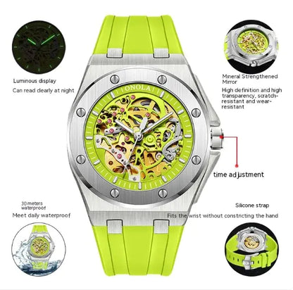 ONOLA Automatic Mechanical Skeleton Watch